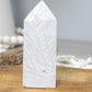 White Mexican Crazy Lace Agate Tower: Crystal Carving, Meditation Stone