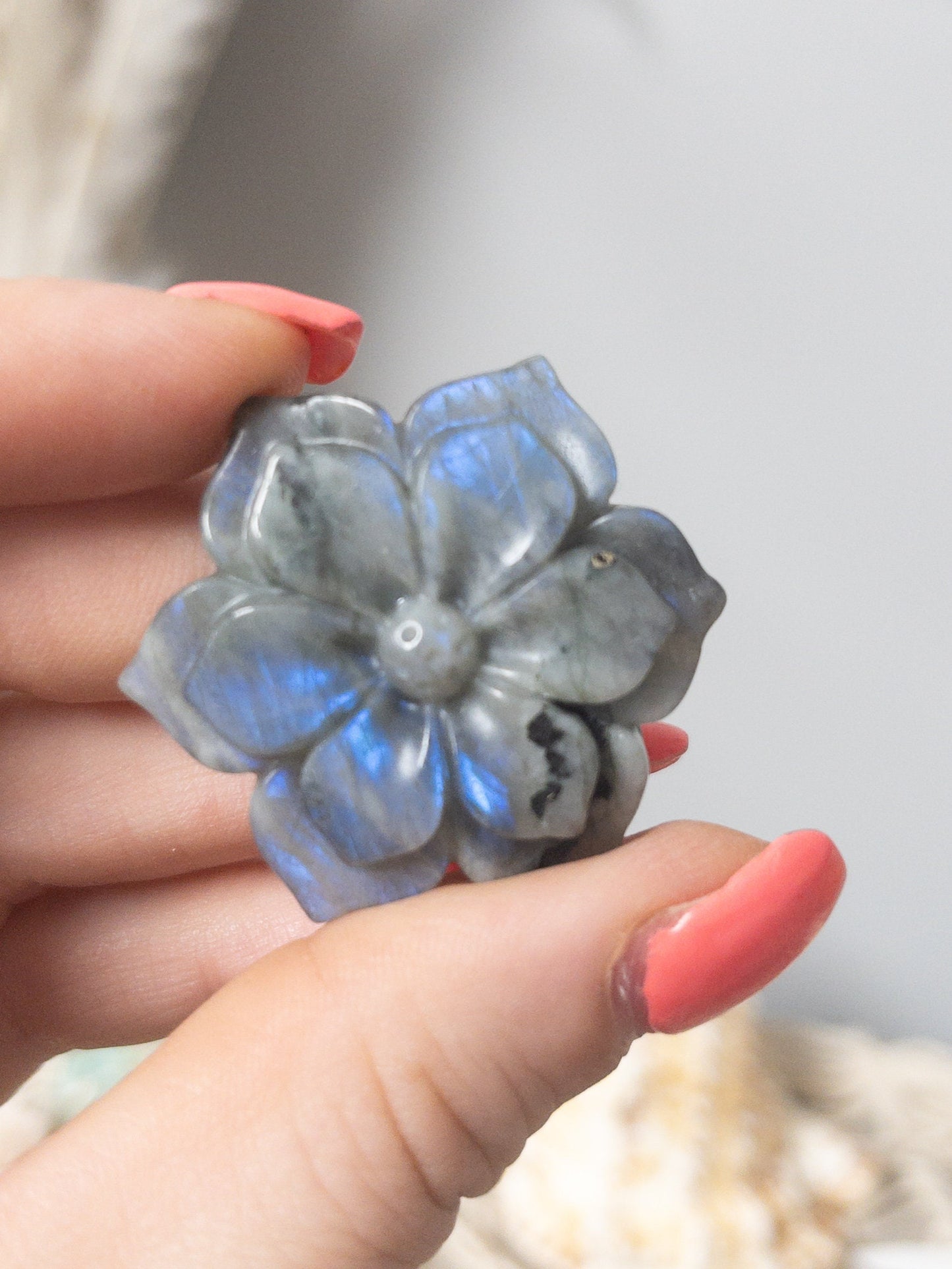 Labradorite Crystal Flower: Anxiety Relief Stone