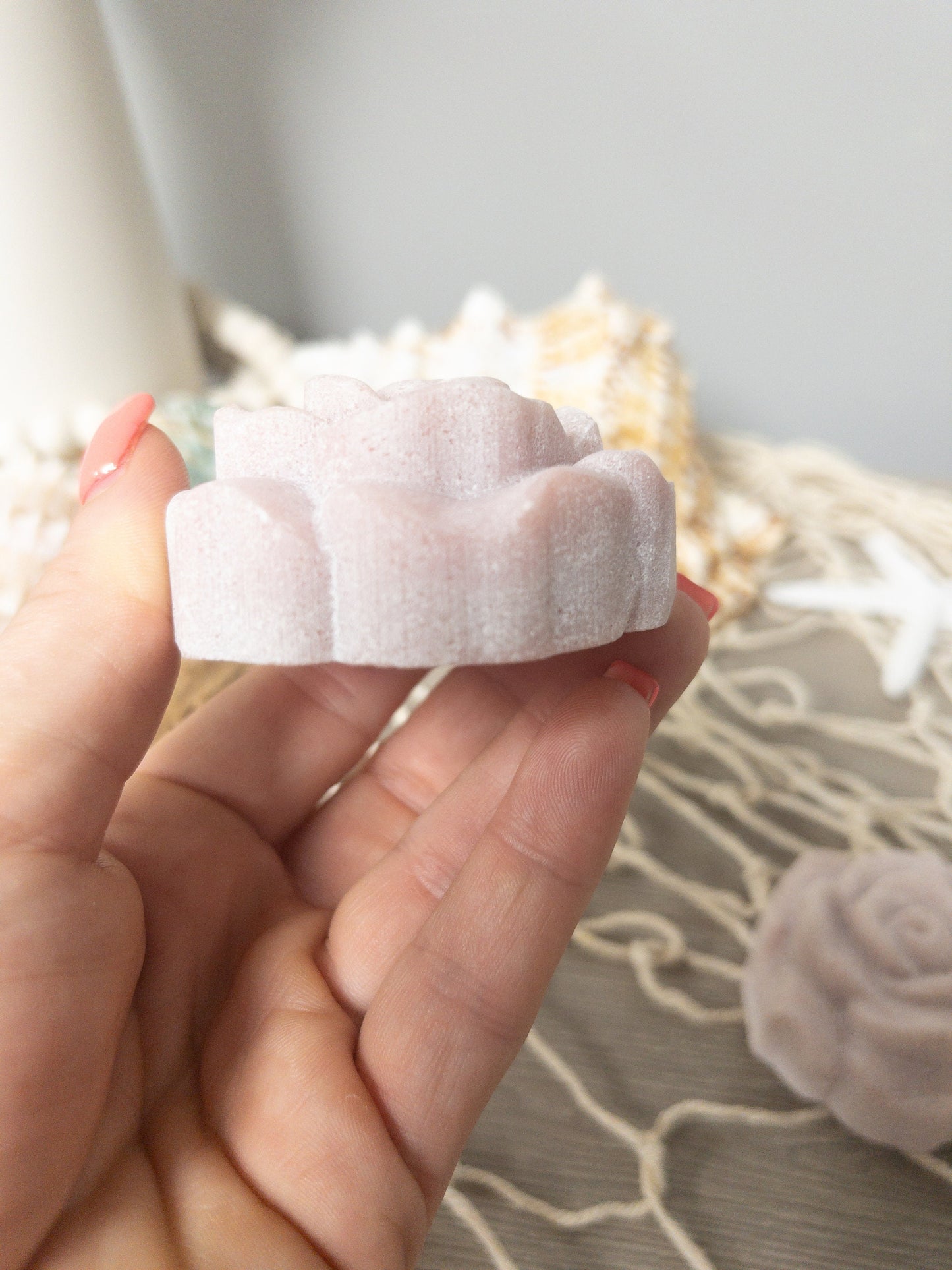Pink Opal Rose Carving