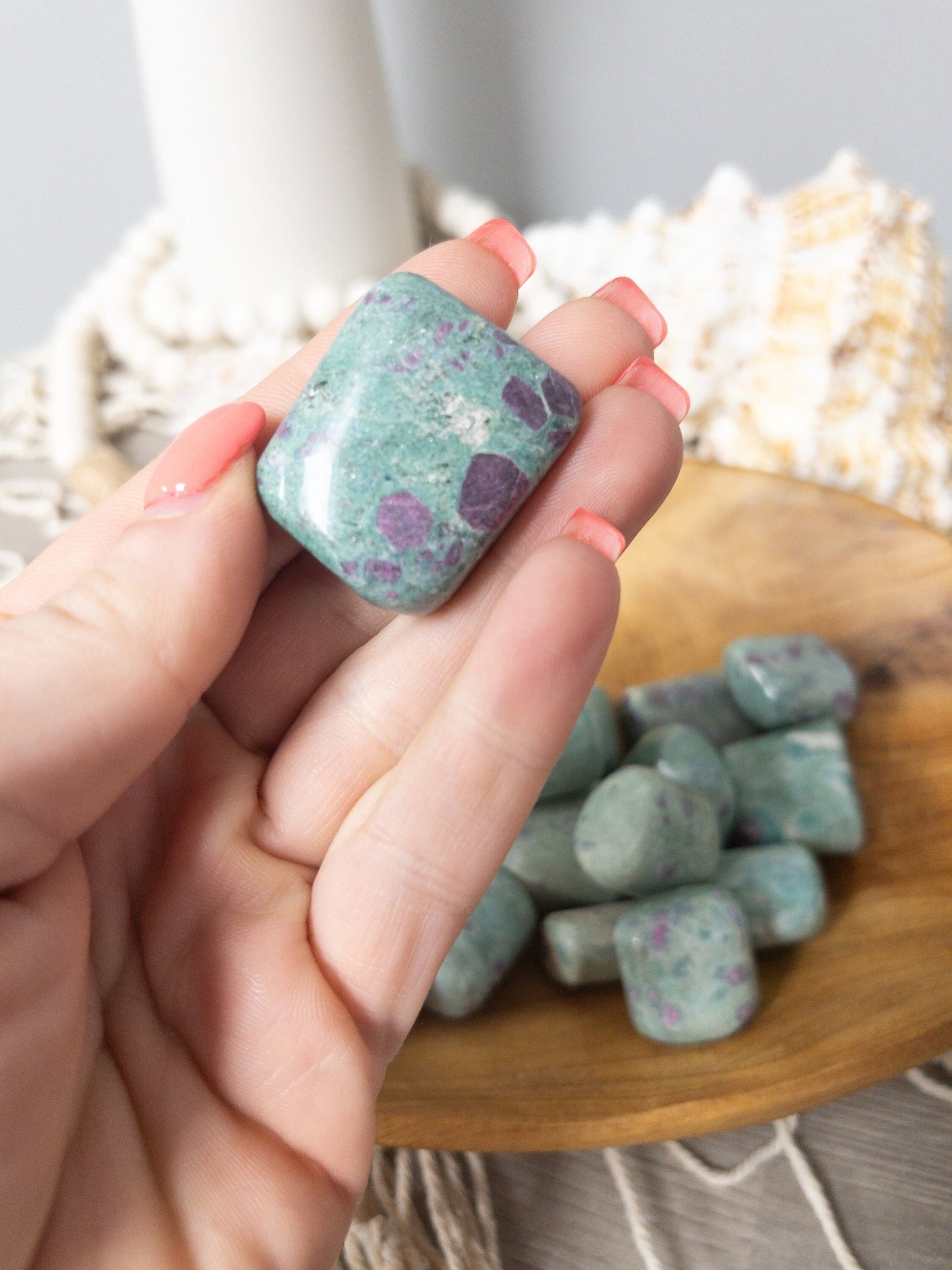 Ruby Fuchsite Tumbled Stone