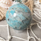 Amazonite Sphere with Smoky Quartz