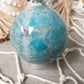 Amazonite Sphere with Smoky Quartz