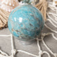 Amazonite Sphere with Smoky Quartz