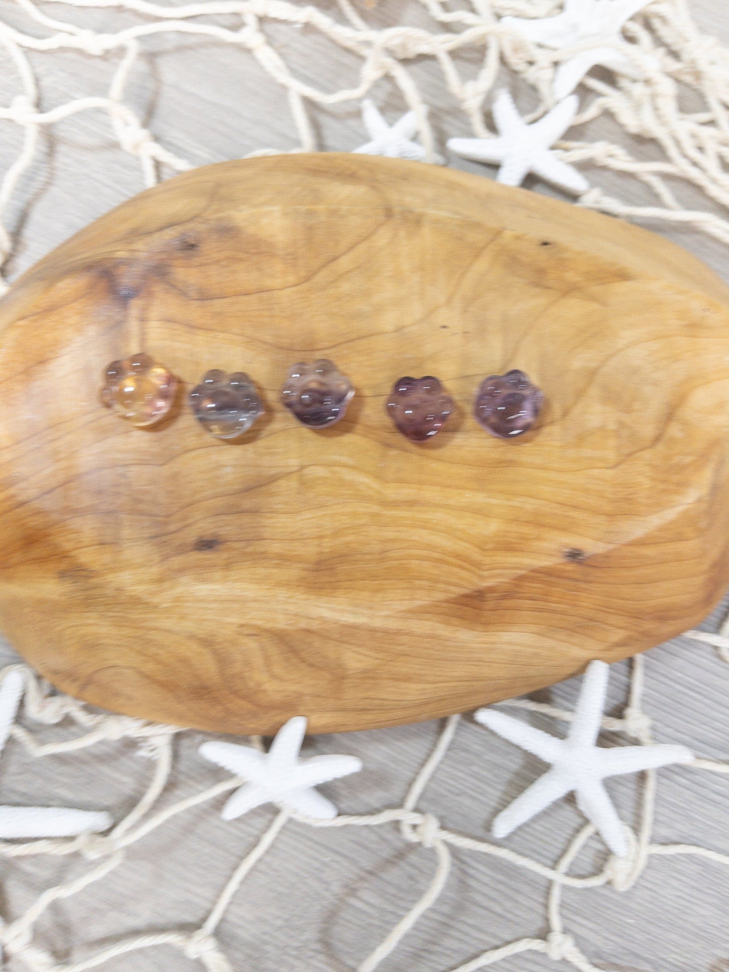 Mini Fluorite Crystal Paw Carving