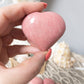 Pink Thulite Heart Palm Stone