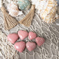 Pink Thulite Heart Palm Stone