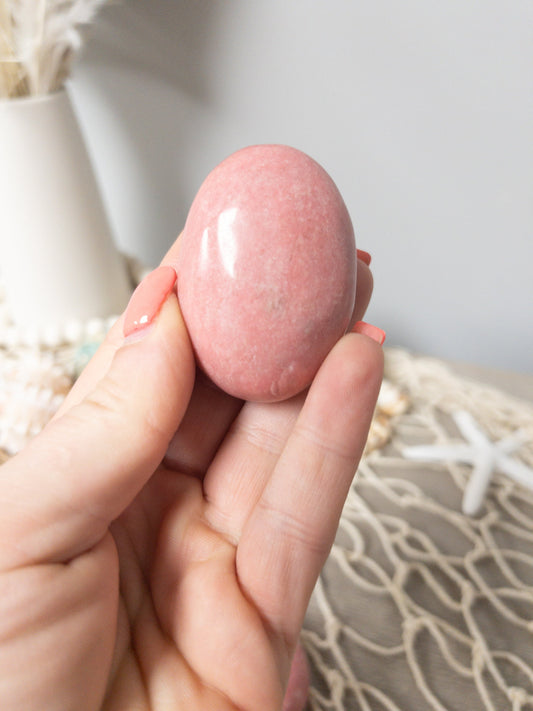 Pink Thulite Palm Stone