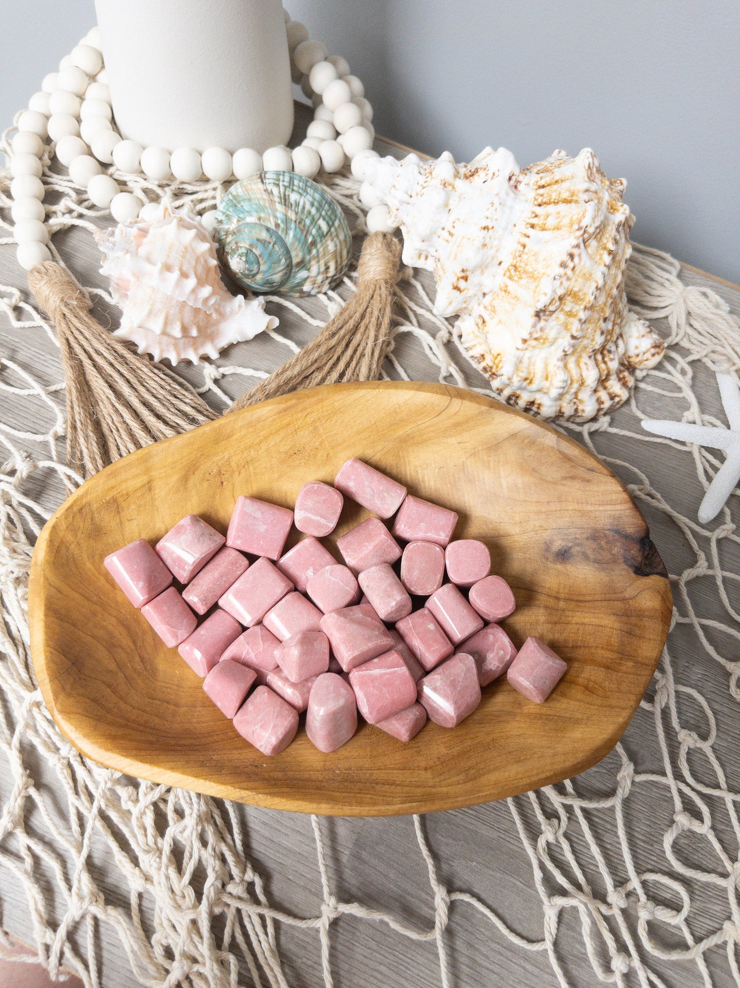 Pink Thulite Tumbled Stone