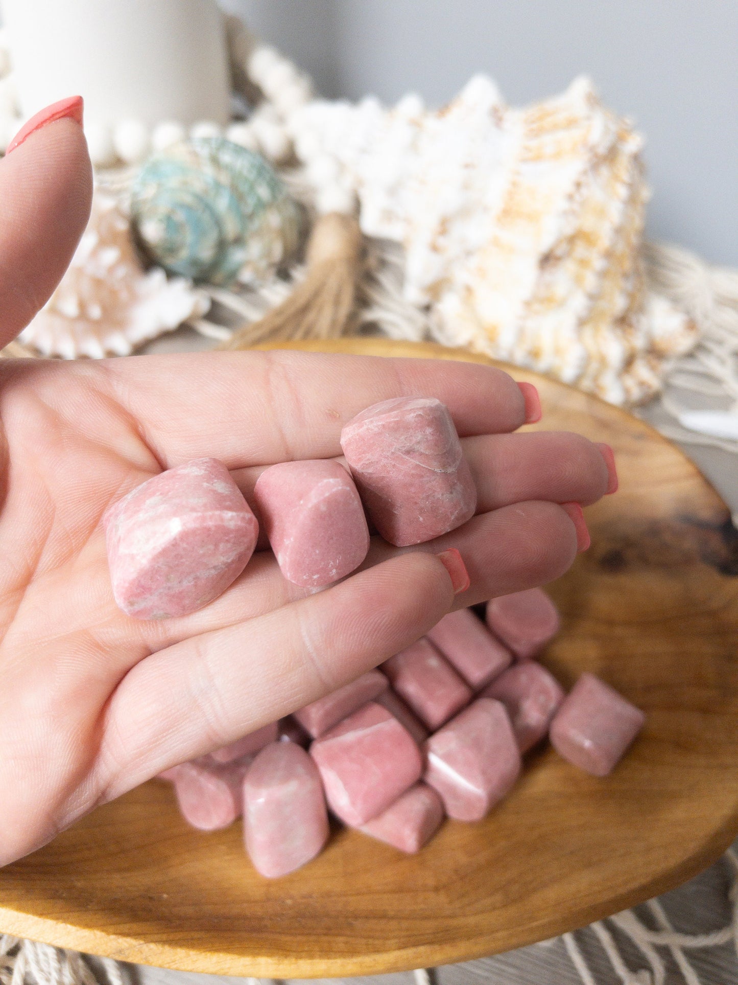 Pink Thulite Tumbled Stone