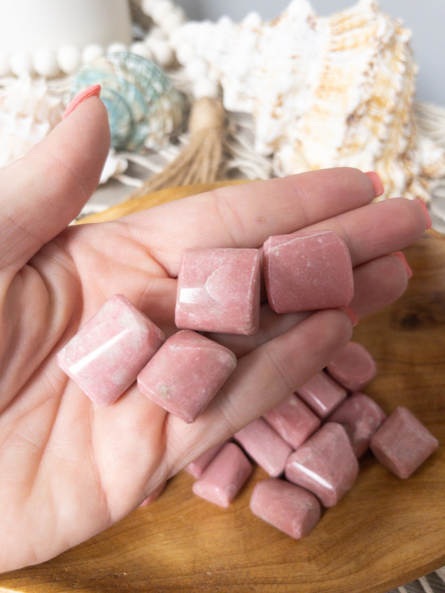 Pink Thulite Tumbled Stone