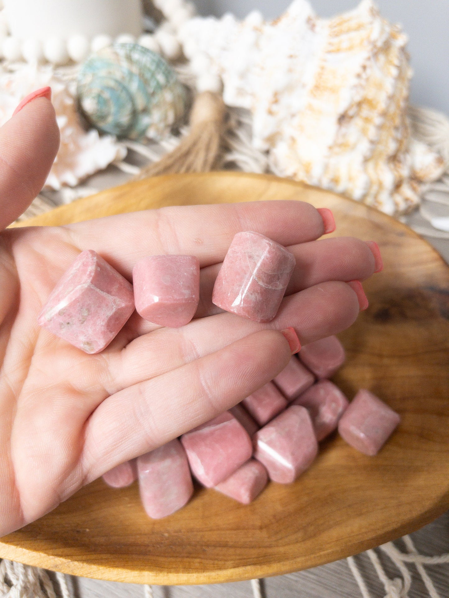 Pink Thulite Tumbled Stone
