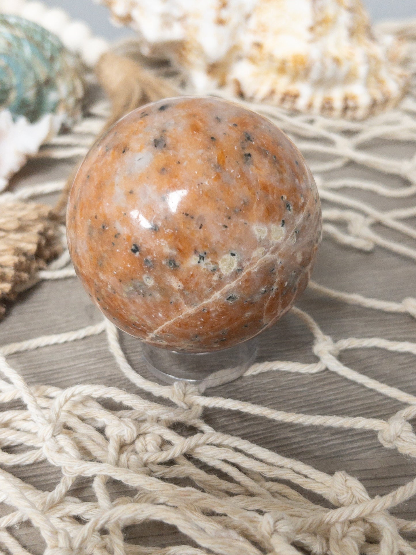 Orchid calcite crystal sphere | meditation stone| crystal gift | orange crystal