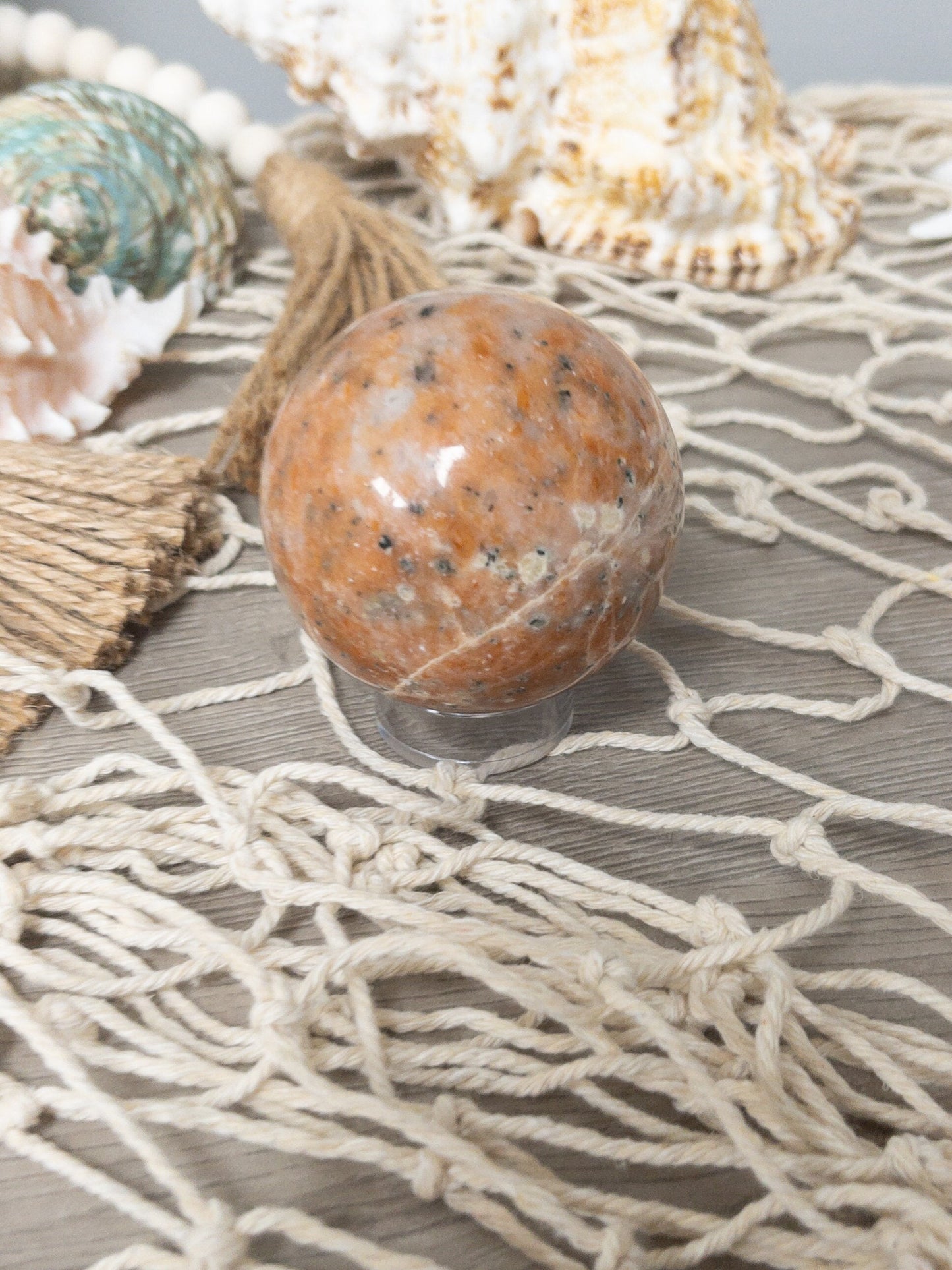 Orchid calcite crystal sphere | meditation stone| crystal gift | orange crystal
