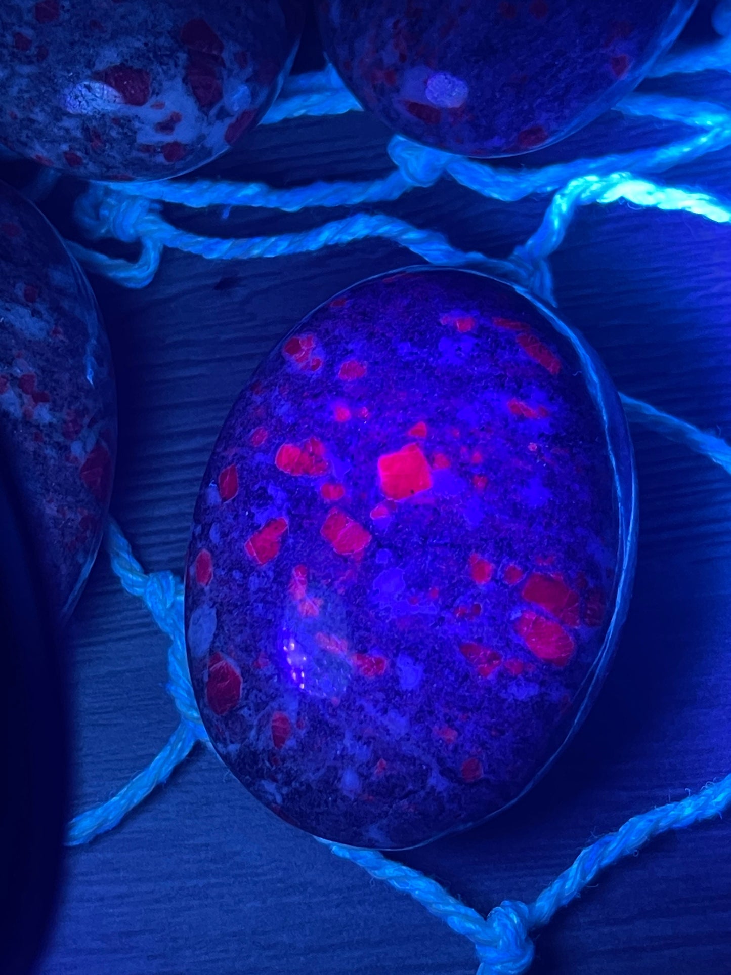 Ruby in Matrix Palm Stone