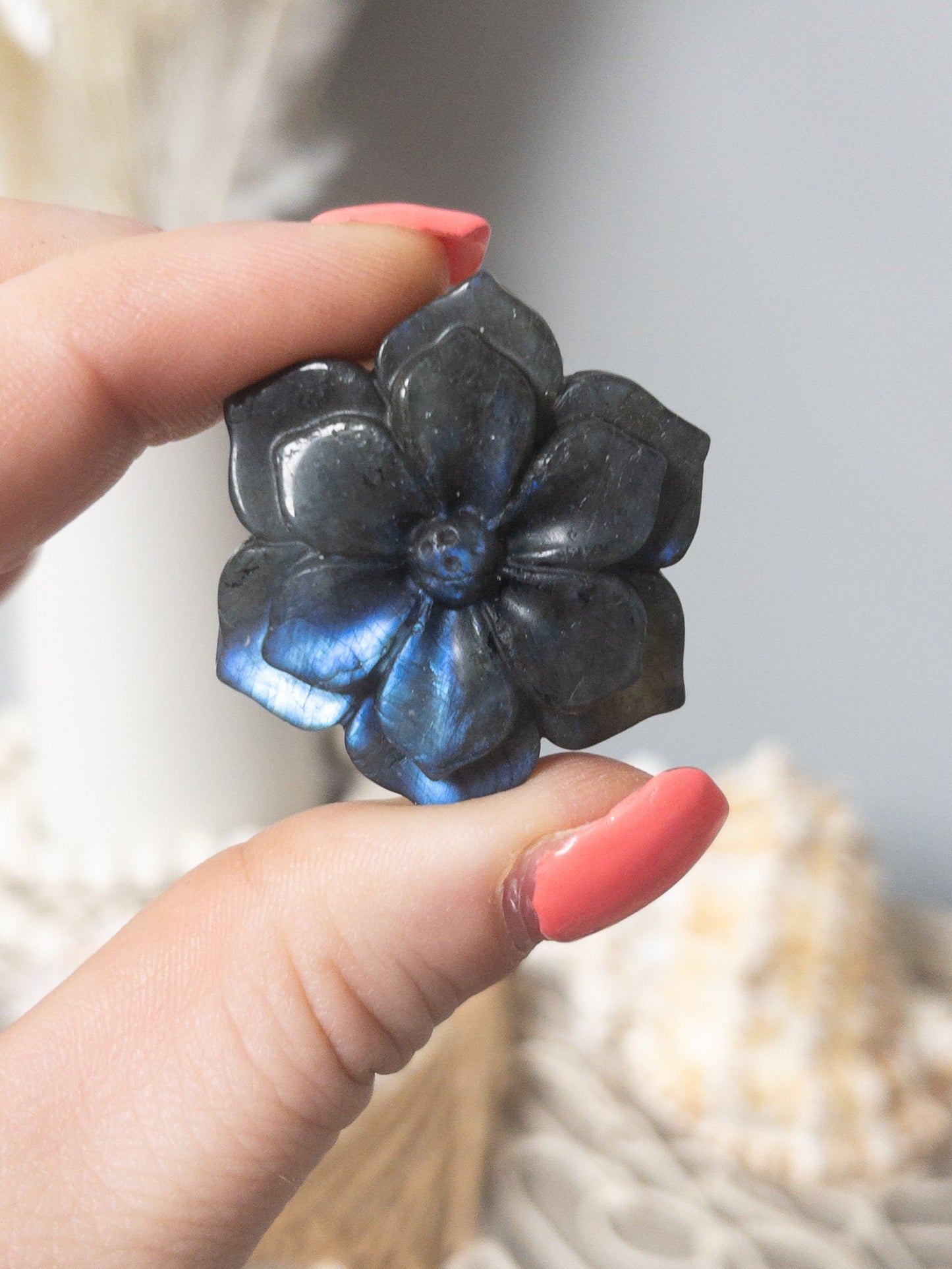 Labradorite Crystal Flower: Anxiety Relief Stone