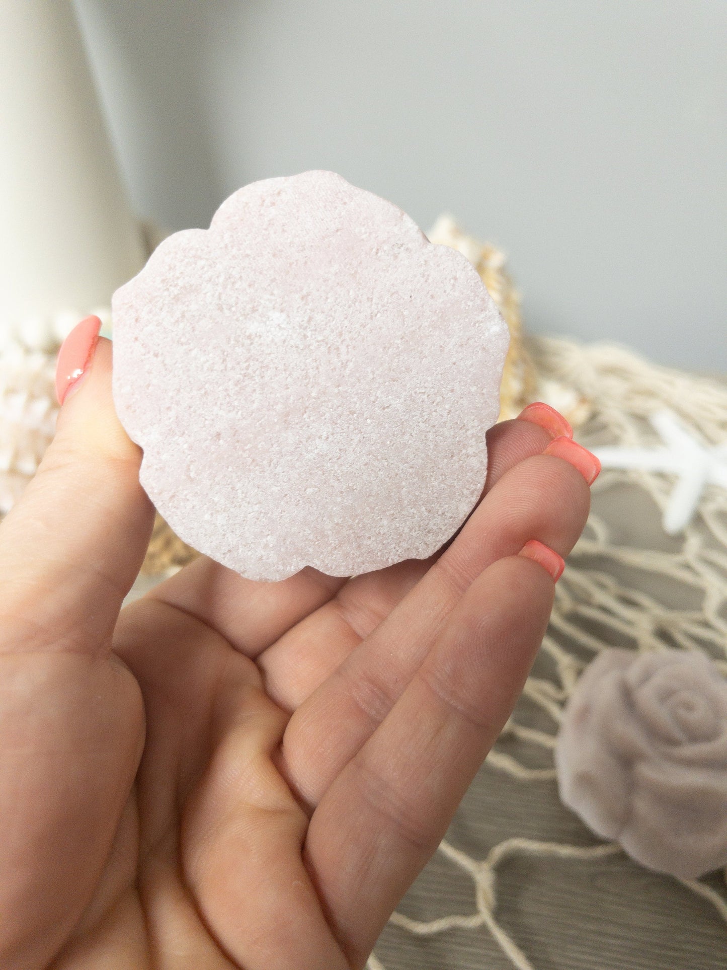 Pink Opal Rose Carving