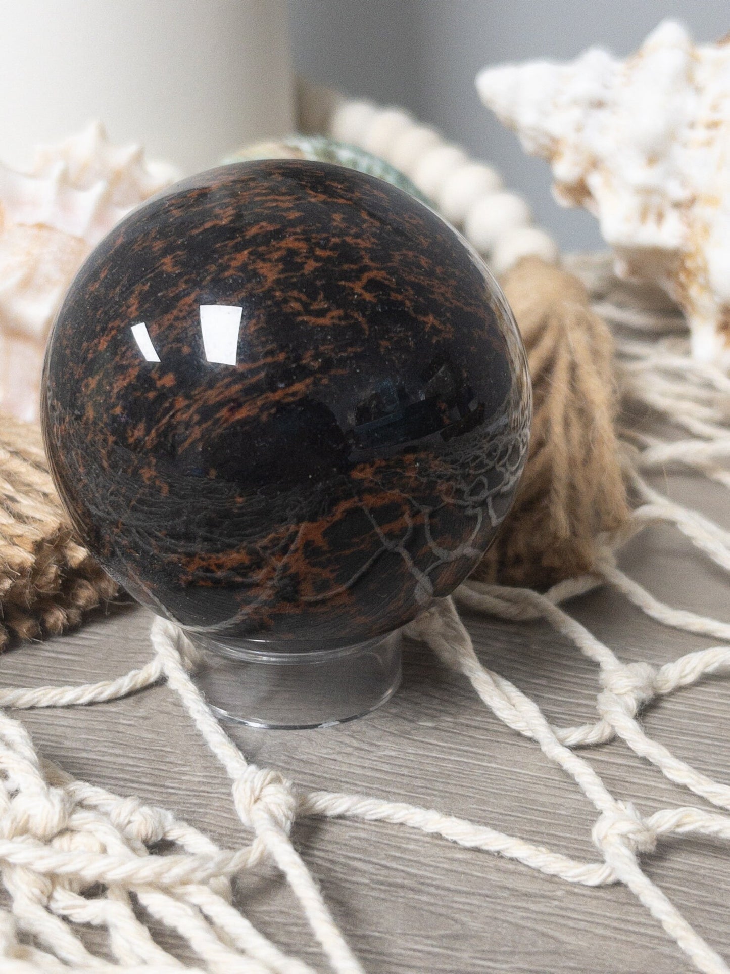 Large Mahogany Obsidian Sphere