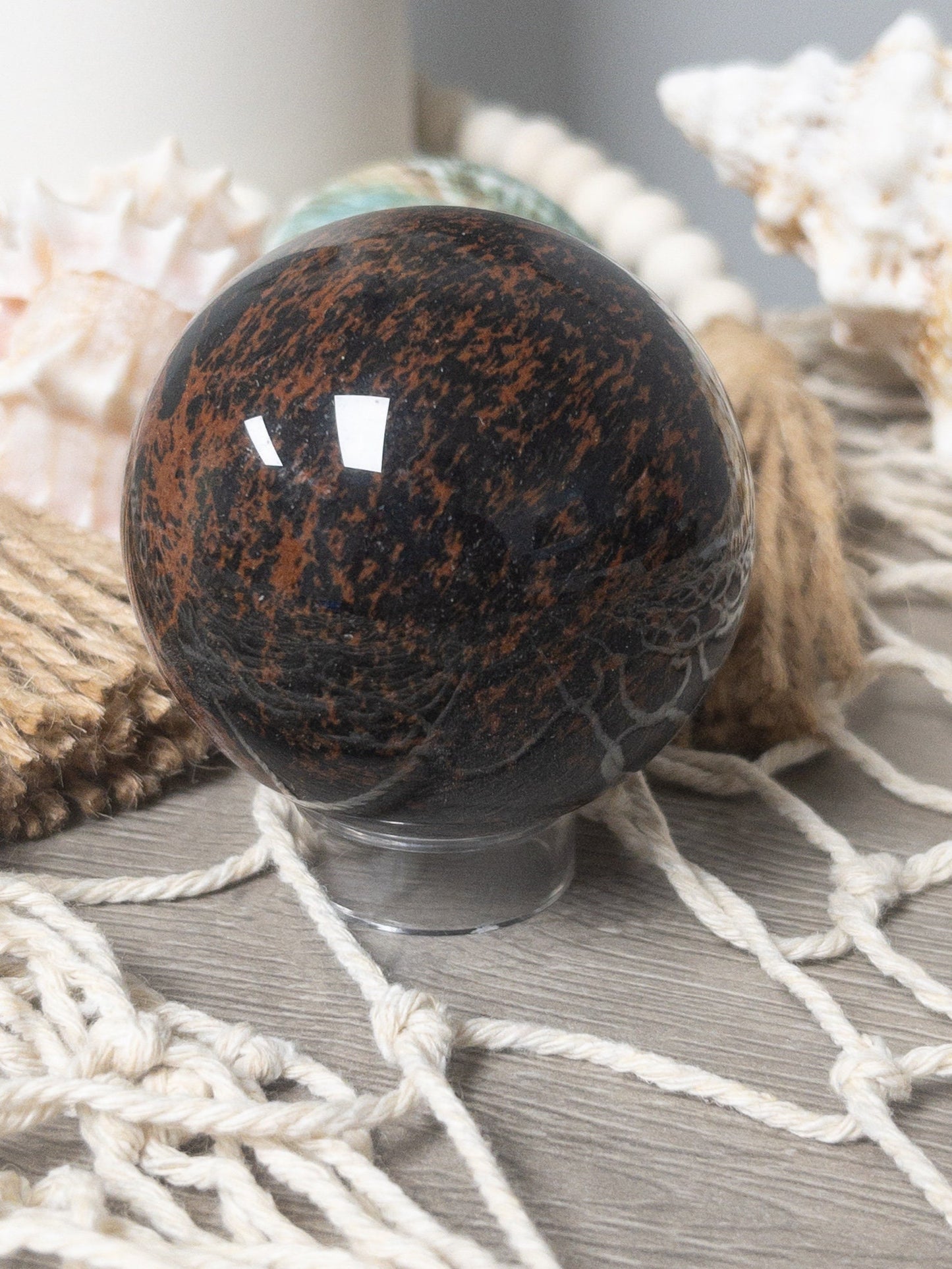 Large Mahogany Obsidian Sphere