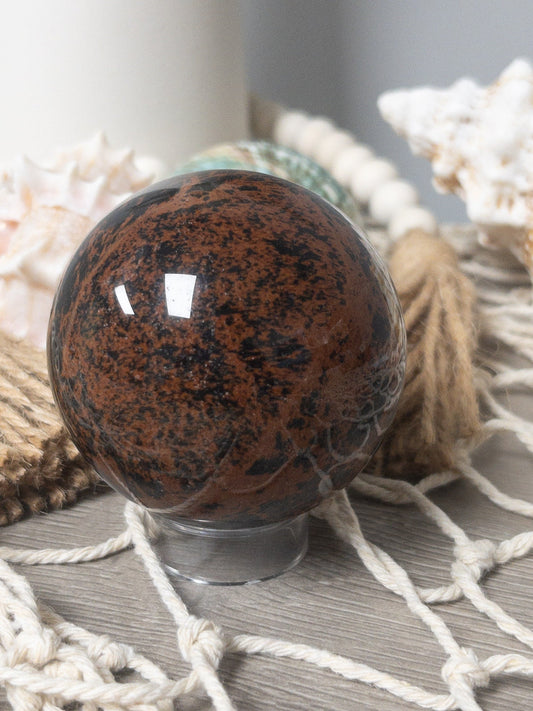 Large Mahogany Obsidian Sphere