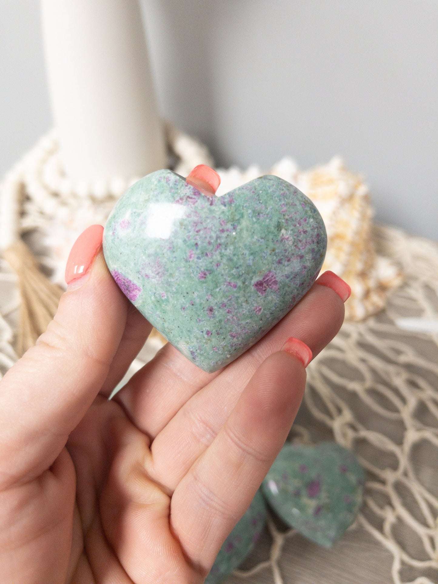 Ruby Fuchsite Heart
