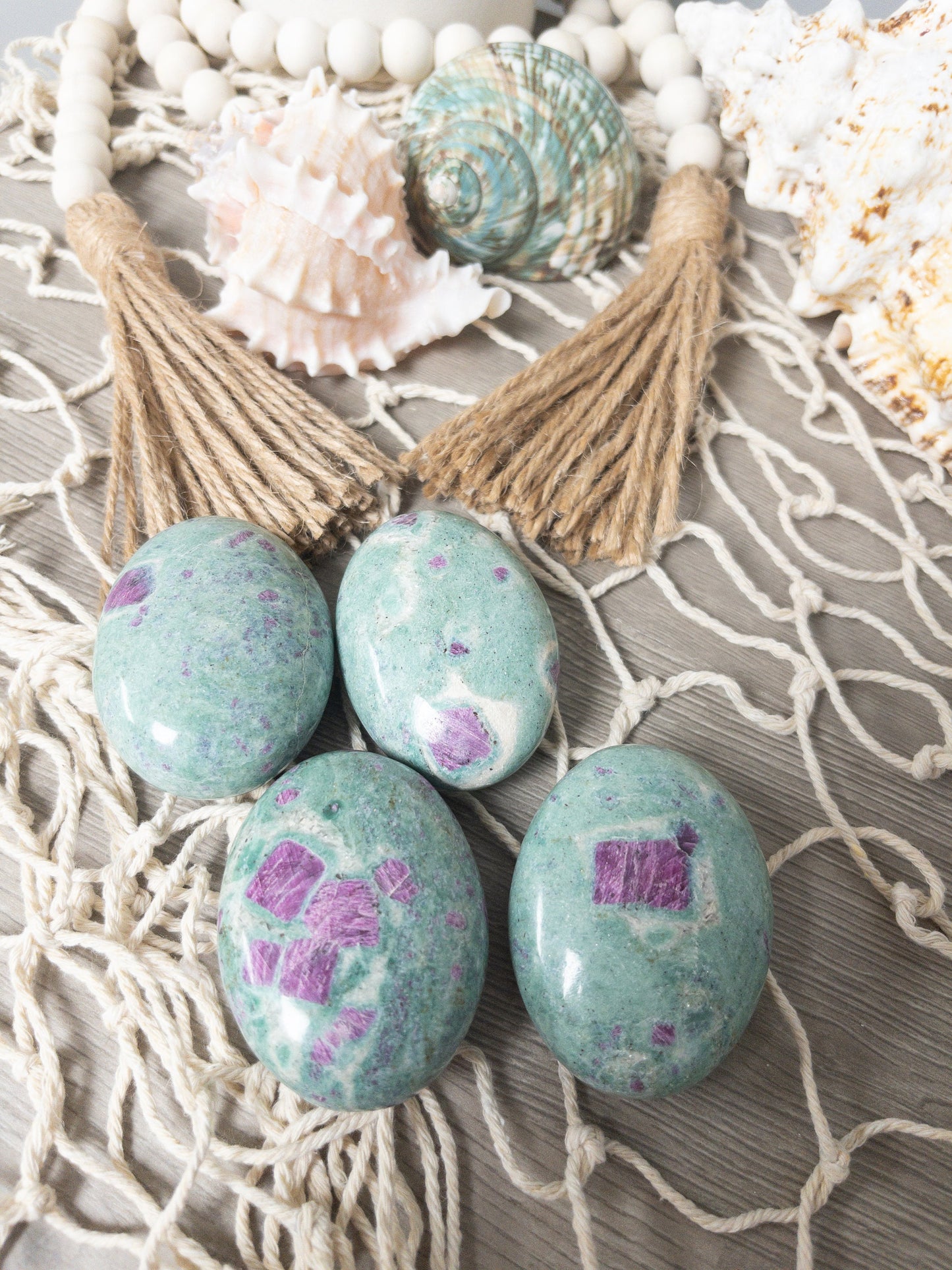 Ruby Fuchsite Palm Stone