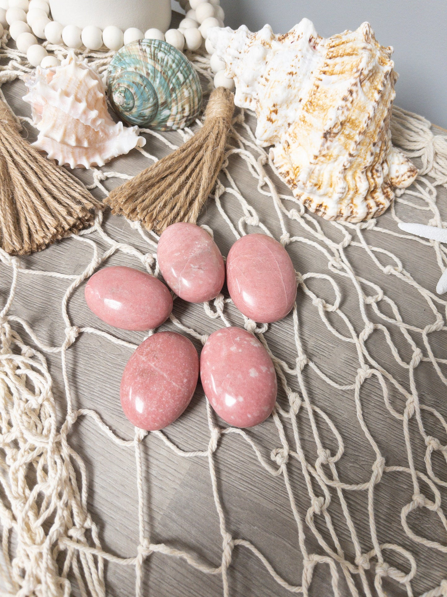 Pink Thulite Palm Stone