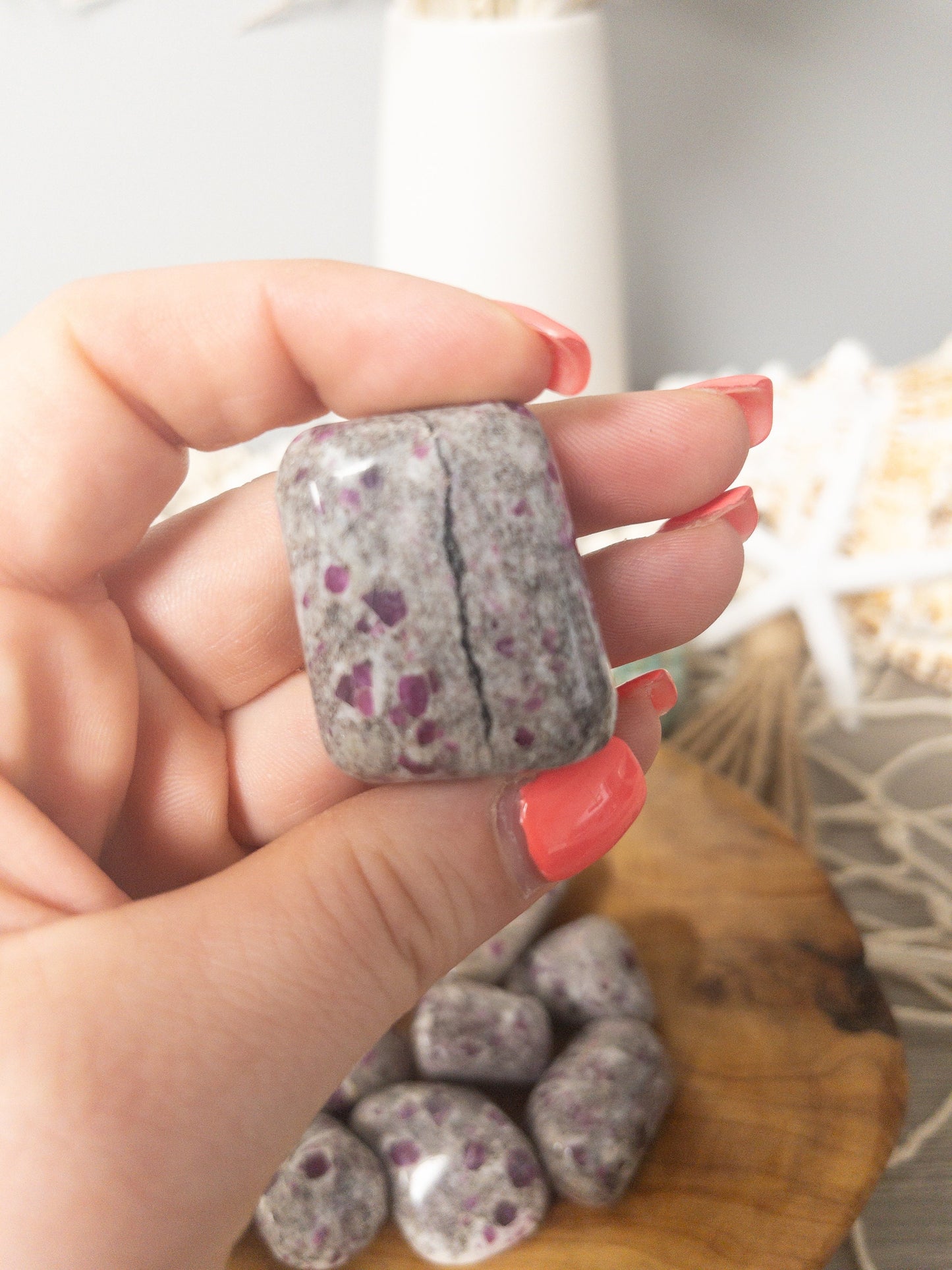 Ruby in Matrix Tumbled Stone