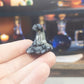 Mixed material  witch hat carving