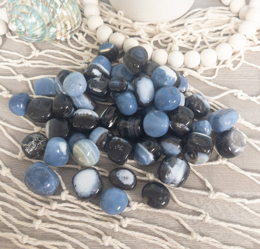 Blue Owyhee Opal Tumbled Stone