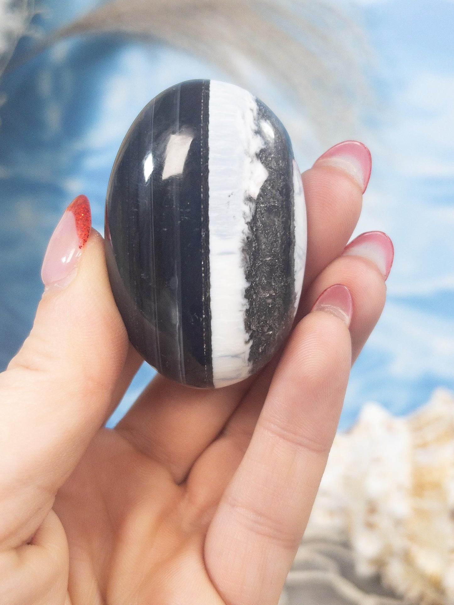 Blue Owyhee Opal Palm Stone