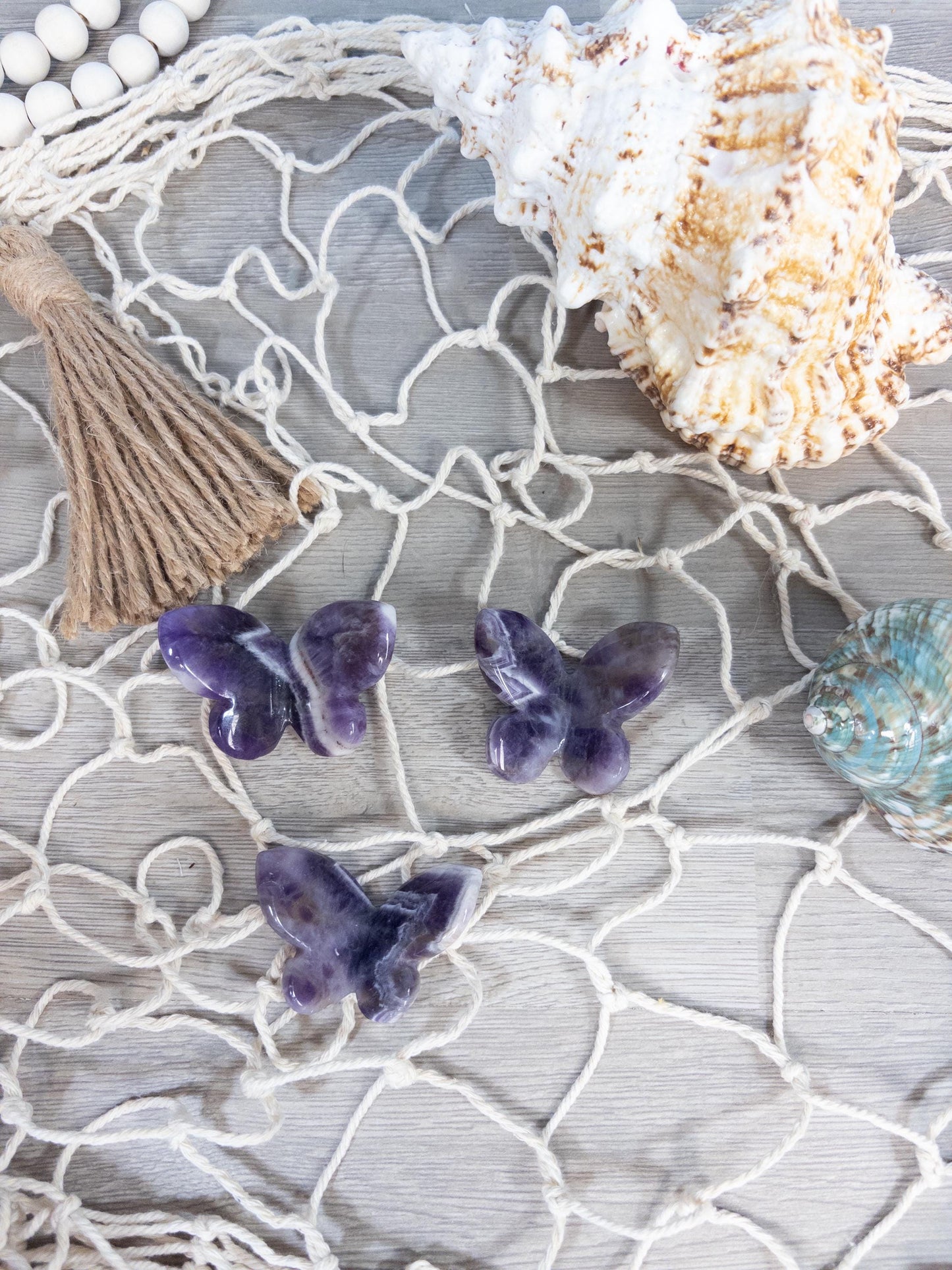 1 Dream Amethyst 3D butterfly carving