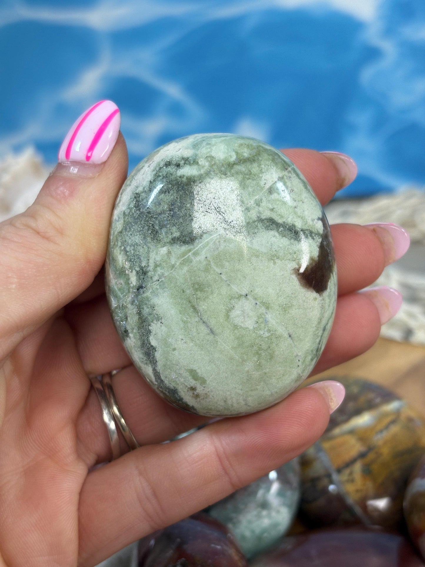 Uniquely Crafted Unicorn Jasper Crystal Palm Stone