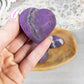 Flashy Purpurite Crystal Heart