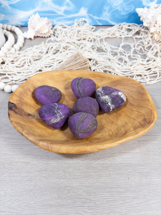 Flashy Purpurite Crystal Heart