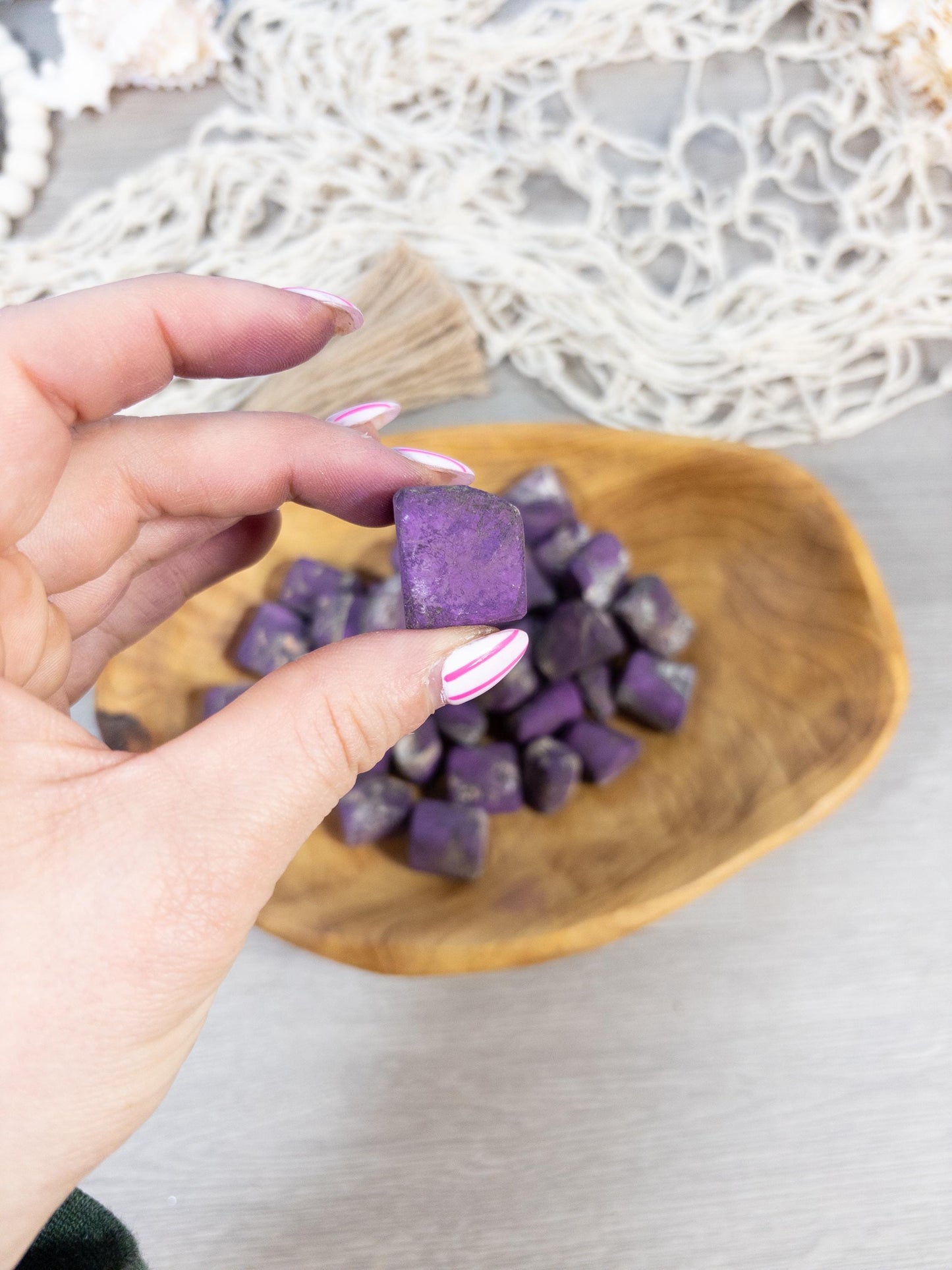 Flashy Purpurite Crystal Tumbled Stone