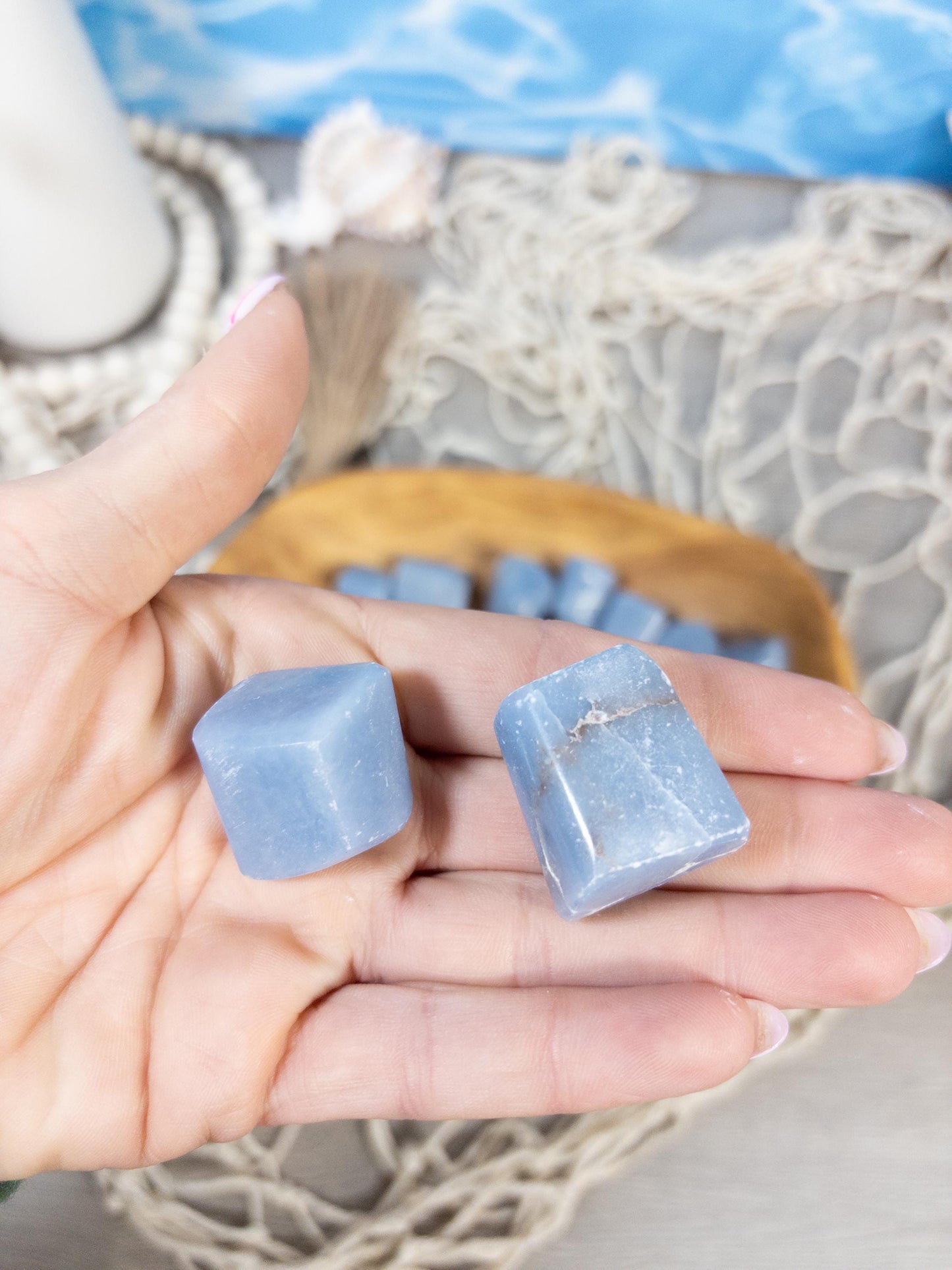 Angelite Crystal Tumbled Stone