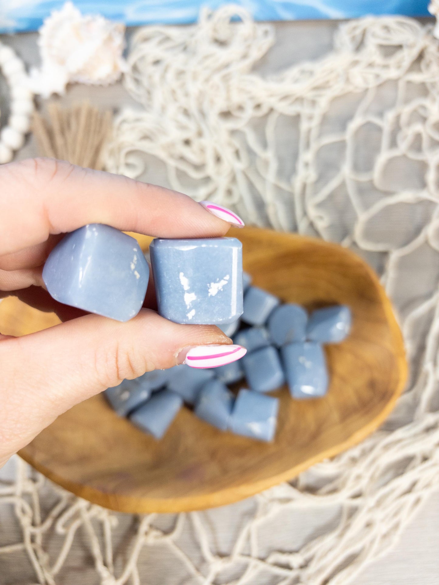 Angelite Crystal Tumbled Stone