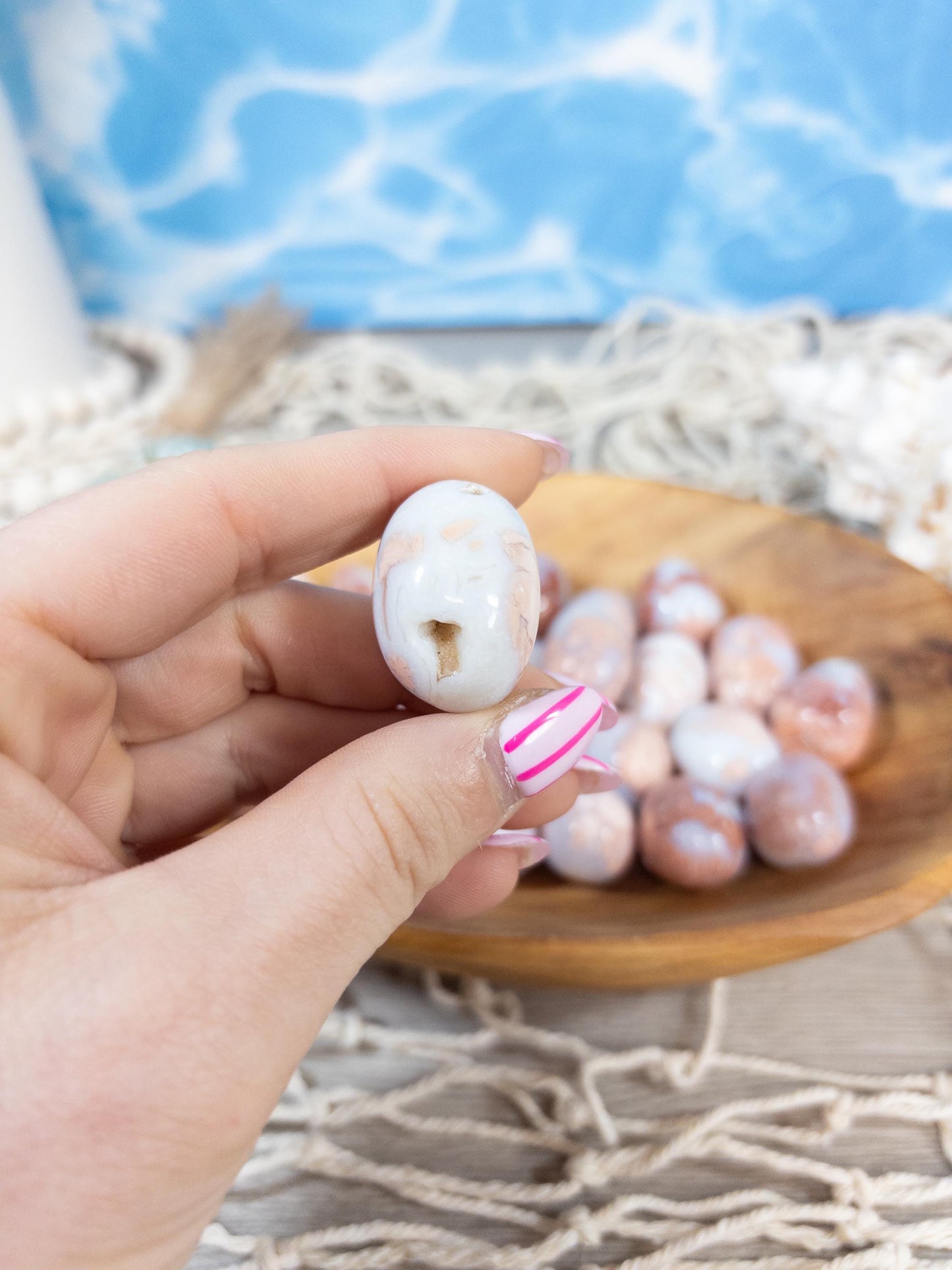 Cotton Candy Agate Tumbled Stone