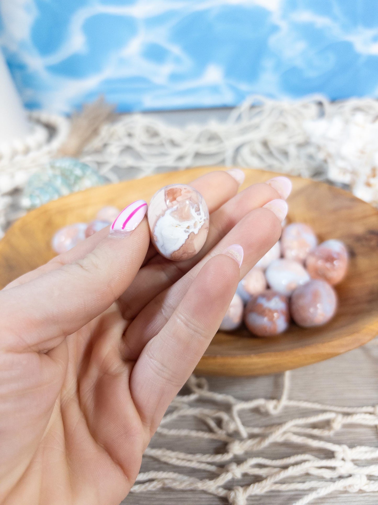 Cotton Candy Agate Tumbled Stone