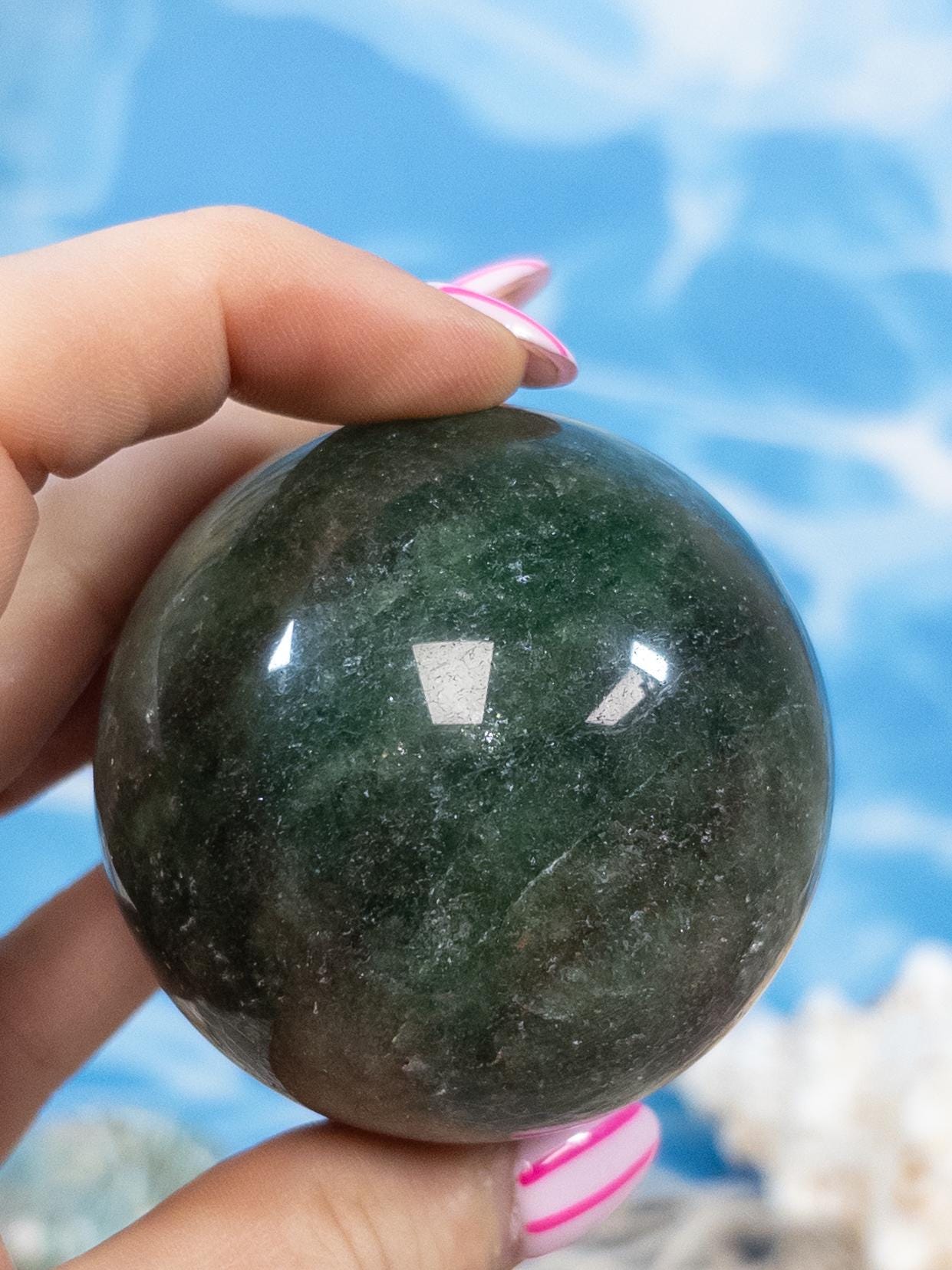 Green Strawberry Quartz Sphere