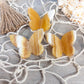 1 Orange calcite 3D butterfly carving