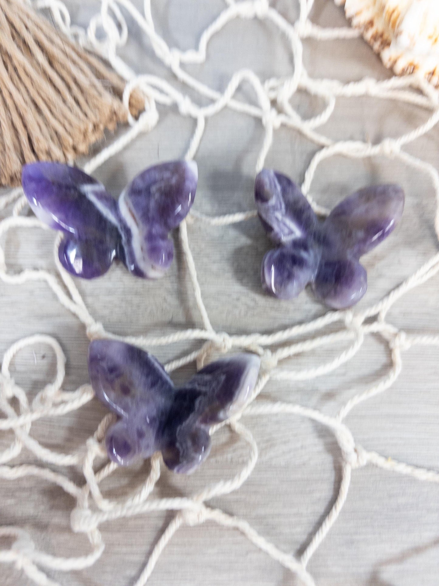 1 Dream Amethyst 3D butterfly carving