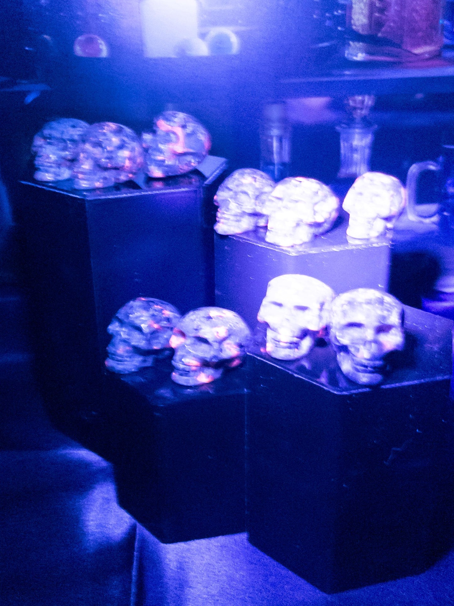 1 Small Yooperlite UV reactive Skull Carving