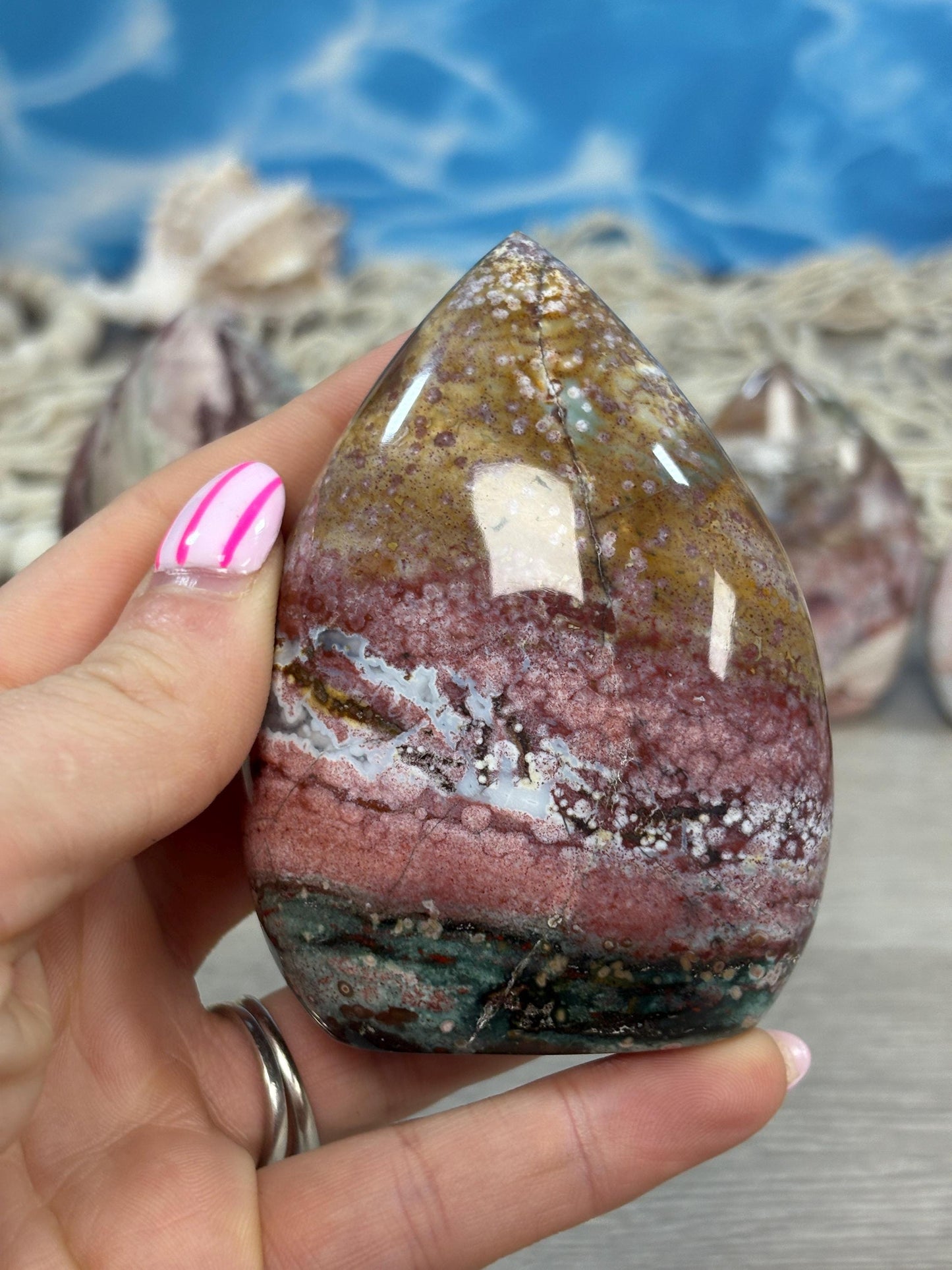Uniquely Crafted Unicorn Jasper Crystal Flames