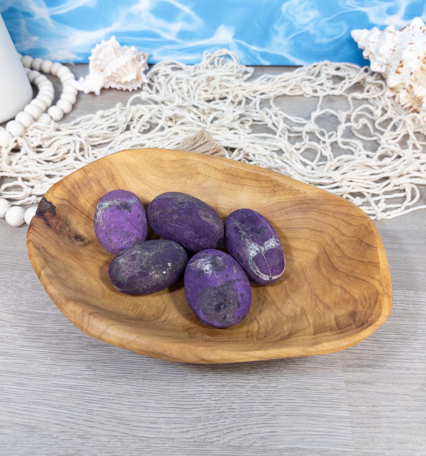 Flashy Purpurite Crystal Palm Stone