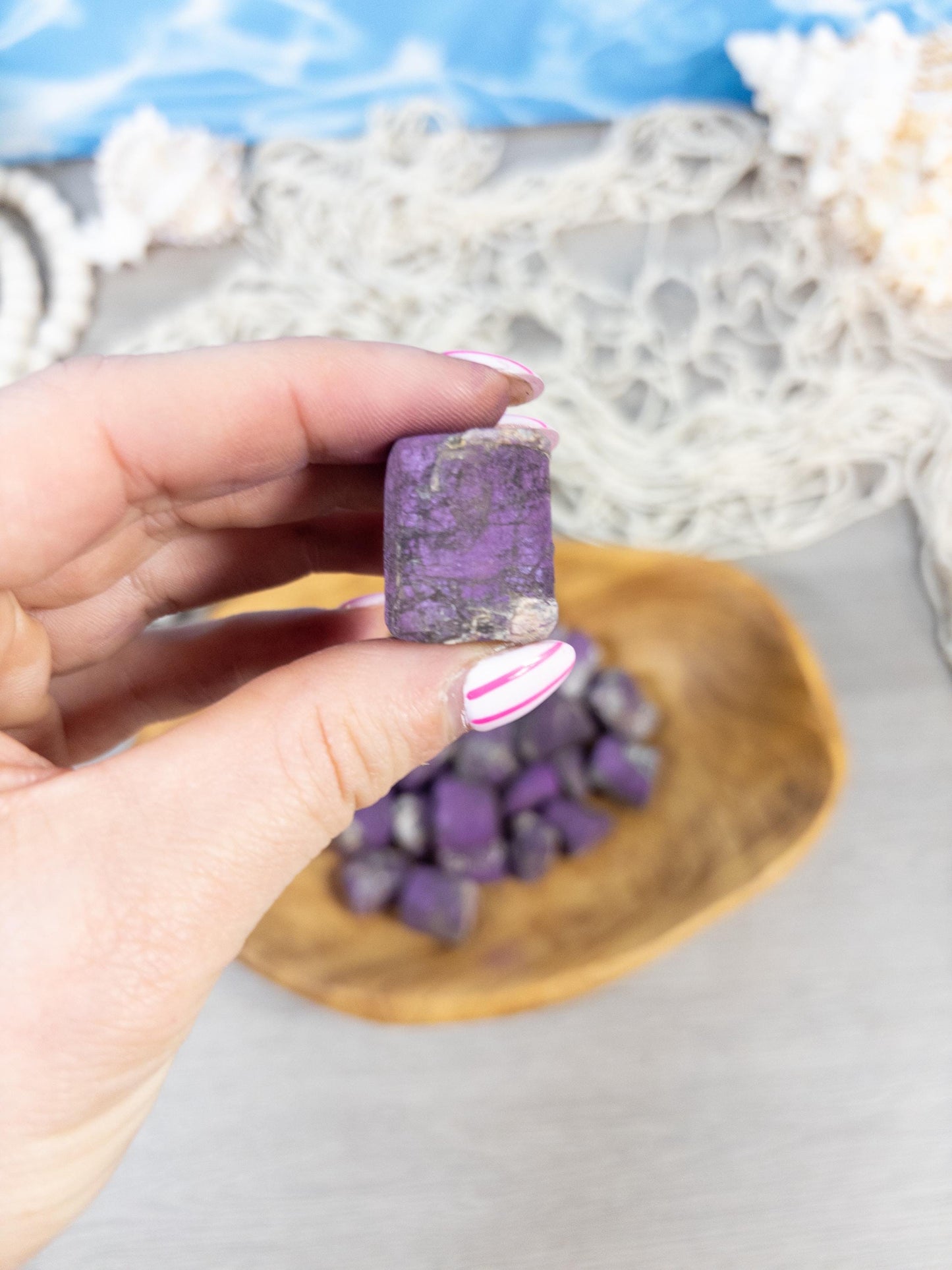 Flashy Purpurite Crystal Tumbled Stone