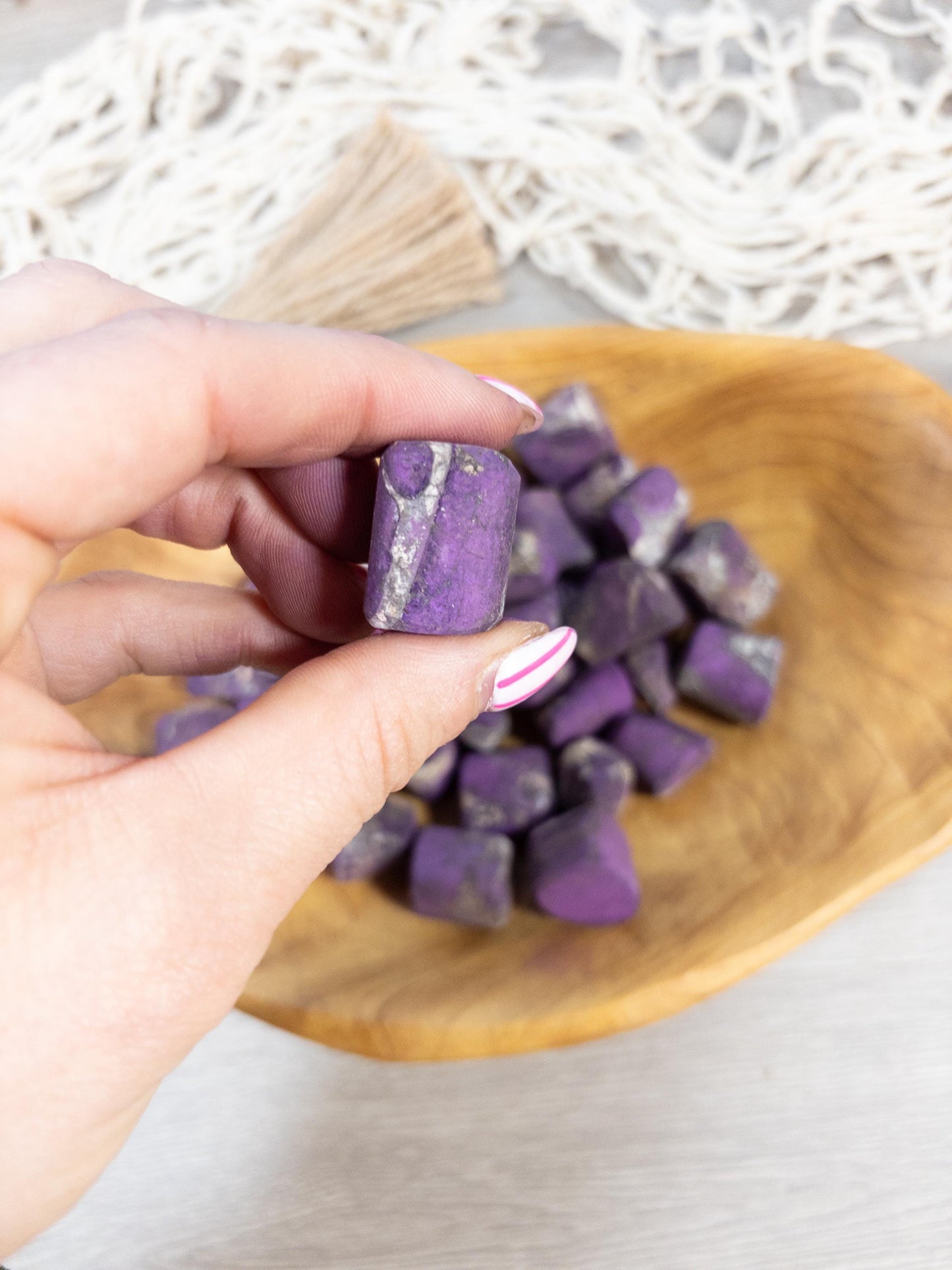 Flashy Purpurite Crystal Tumbled Stone