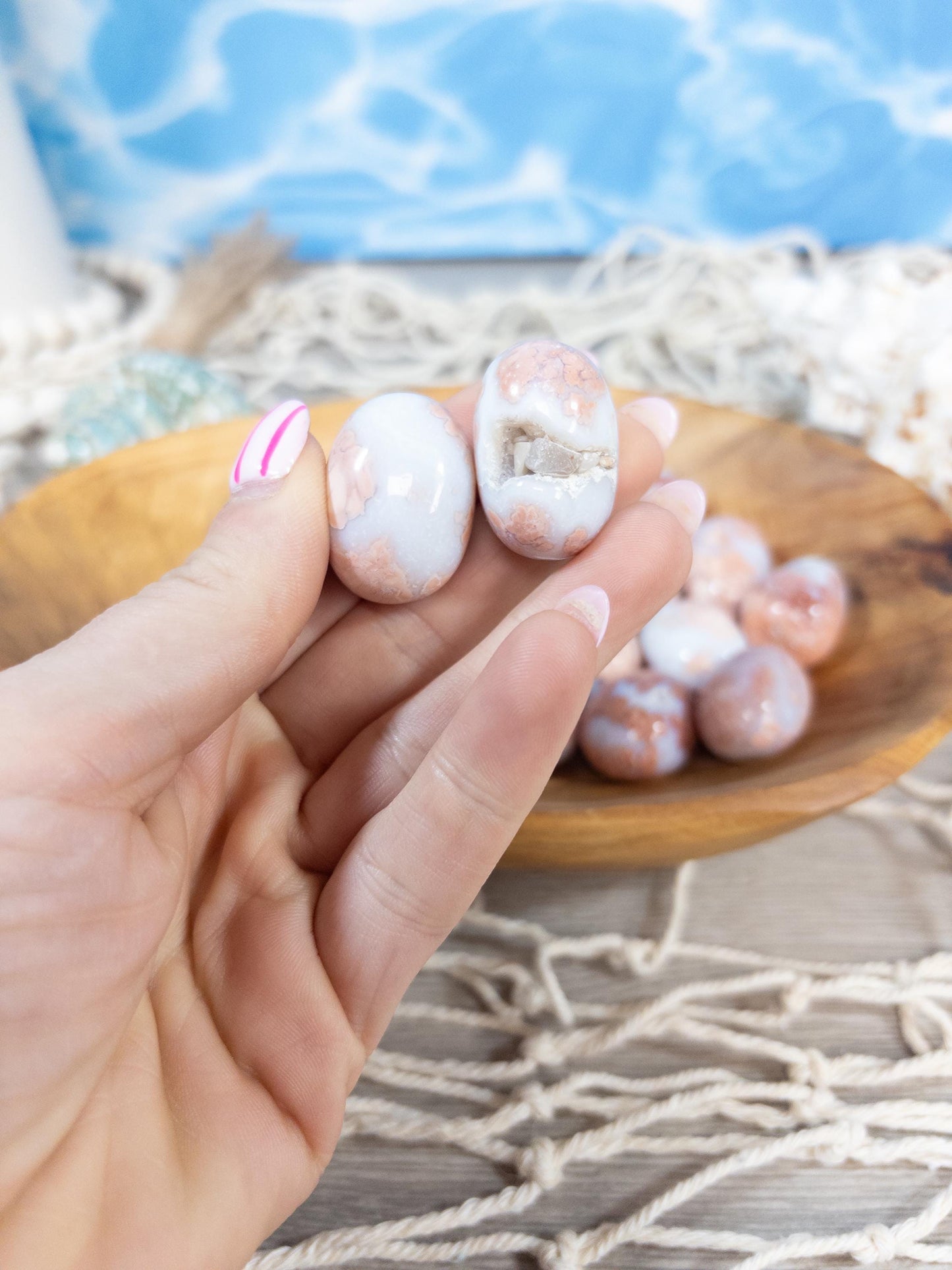Cotton Candy Agate Tumbled Stone