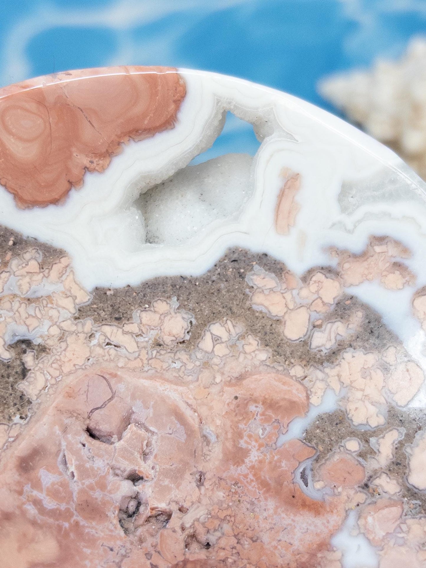 Cotton Candy Agate Round Bowl Carving