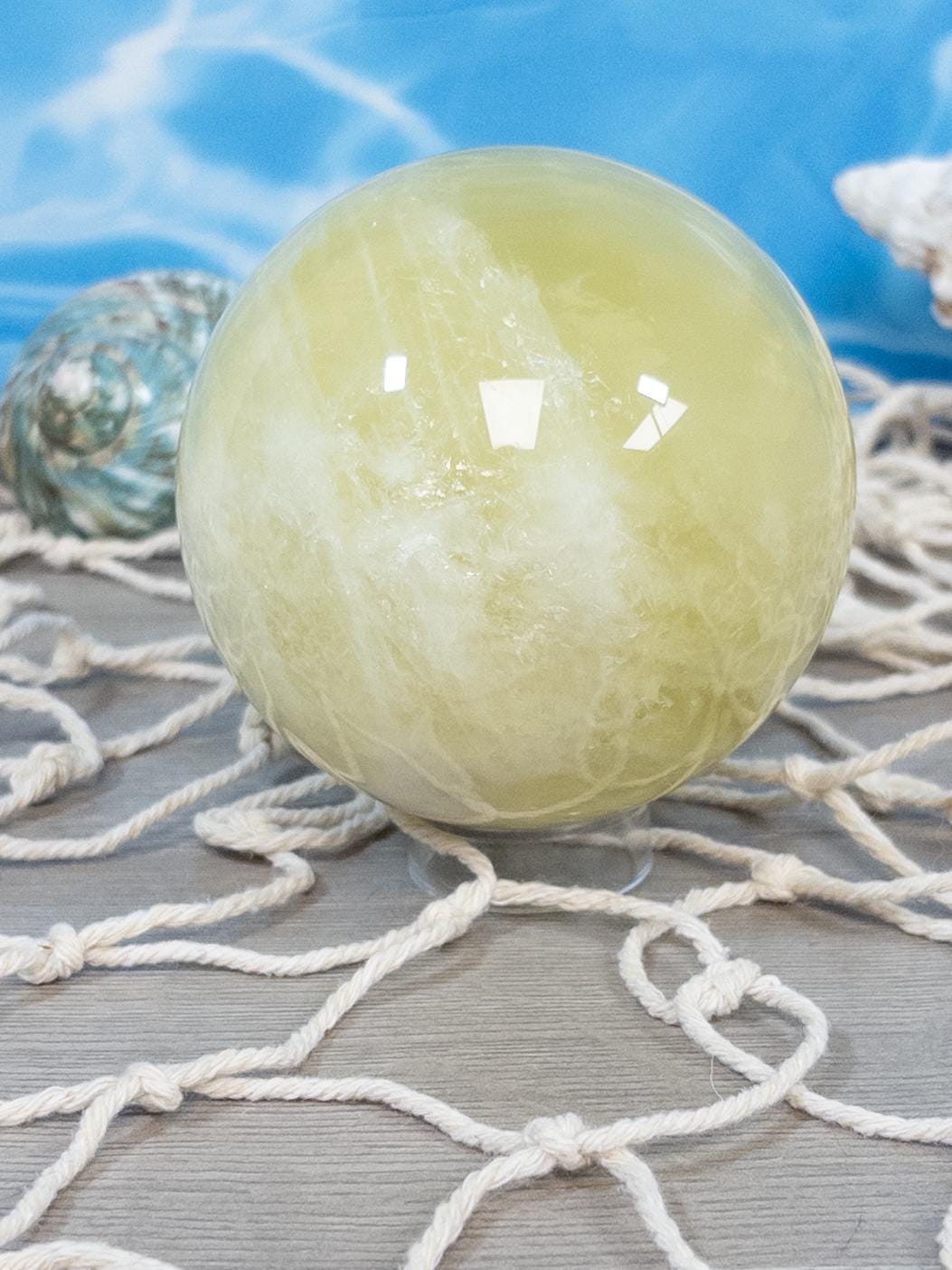 Lemon Calcite Crystal Sphere